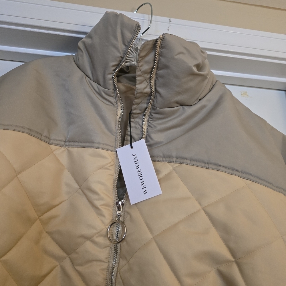 Tan and Gray Quilted Jacket From WeWoreWhat - Picture 6 of 7